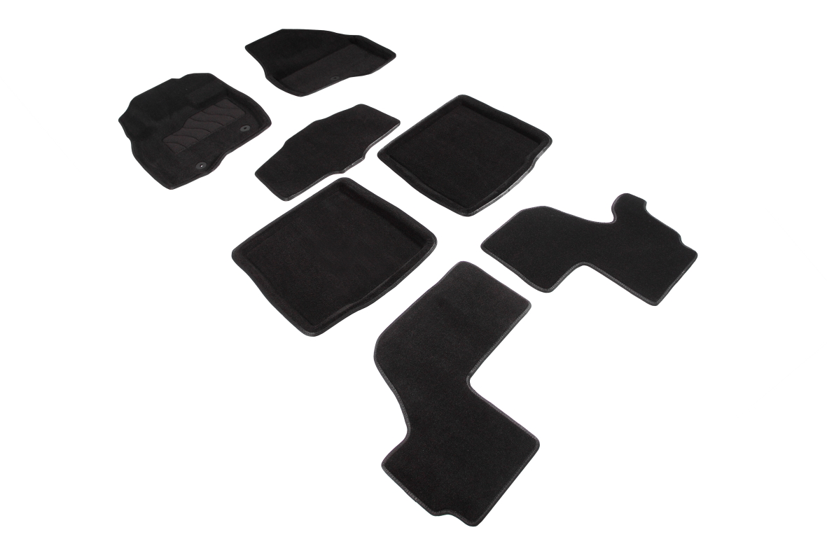 3D коврики в салон ворсовые для Ford Explorer V 2010-2015 (узкая площадка под левую ногу)