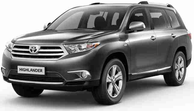 3D коврики в салон из экокожи для Toyota Highlander II (XU40) 2007-2010