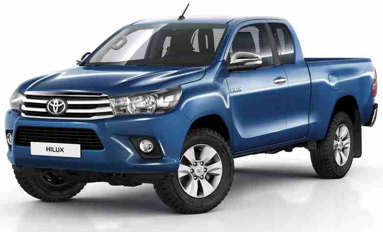 3D коврики в салон из экокожи для Toyota Hilux Pick Up VIII (AN120) 2015-н.в.