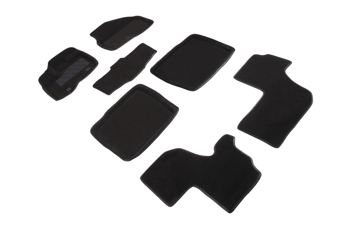 3D коврики в салон ворсовые для Ford Explorer V 2010-2015 (широкая площадка под левую ногу)