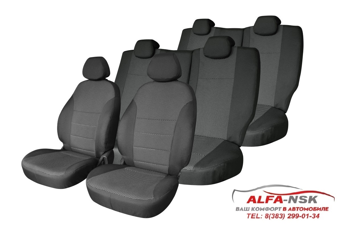 Чехлы на сиденья из ткани Жаккард для Toyota Land Cruiser J200, спинка 2-го ряда 40/20/40  7-мест 2012-2015